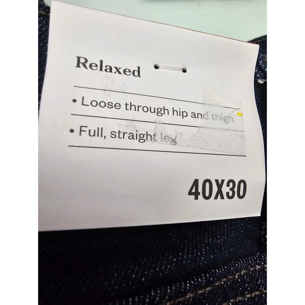 Goodfellow & Co Mens Relaxed‎ Fit Total Flex Jeans Dark Wash Indigo 40x30